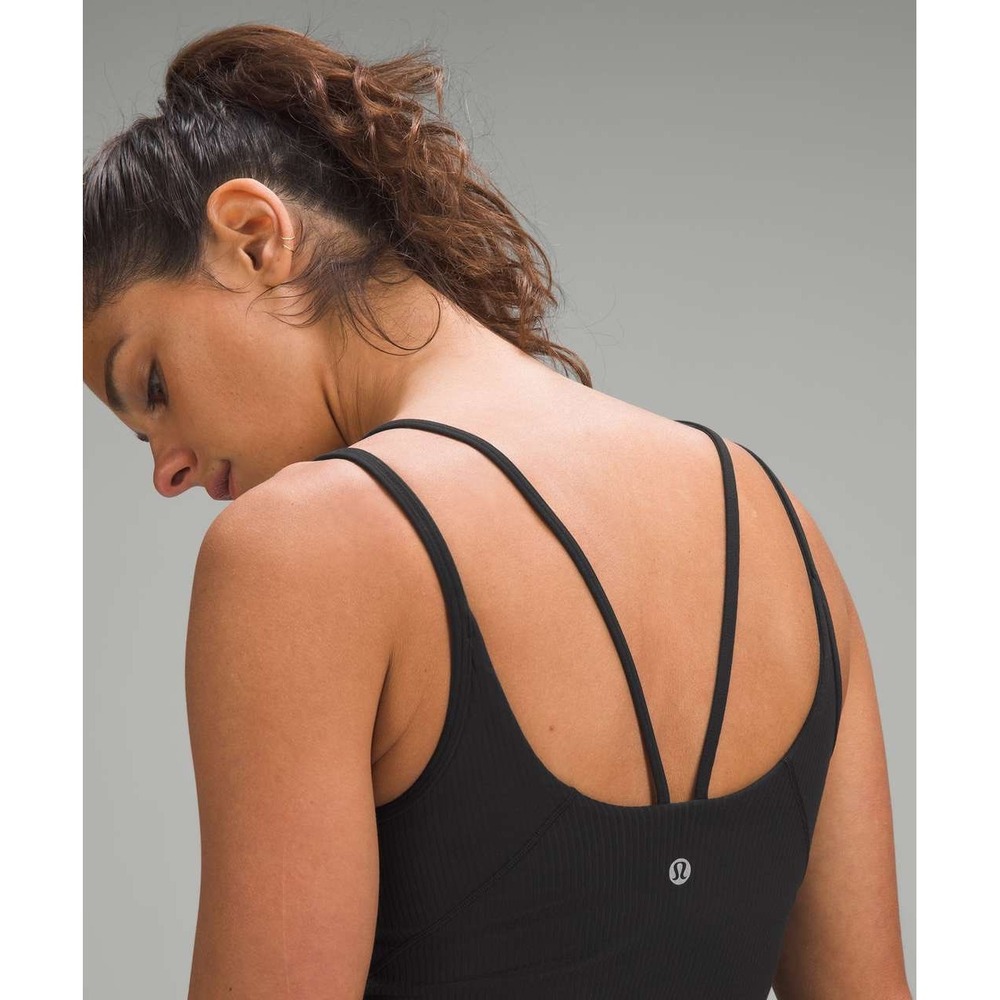 Lululemon Lululemon Align Strappy Ribbed Tank Top Black Size 6 - Picture 2 of 8